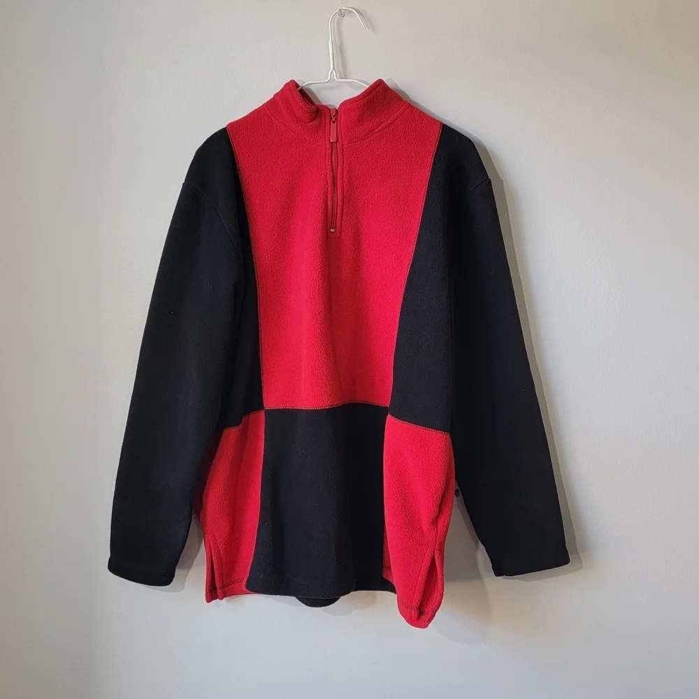 Classic Elements Bold Red Fleece Top